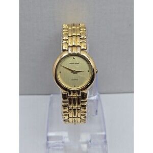 Daniel Mink Swiss Ladies Gold Plated Quartz Dress Wrist Watch New Battery